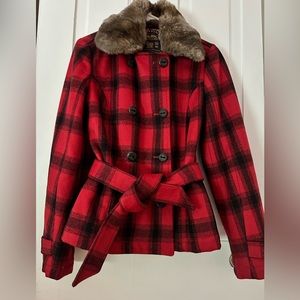John Rich & Bros. Buffalo Plaid Wool Coat